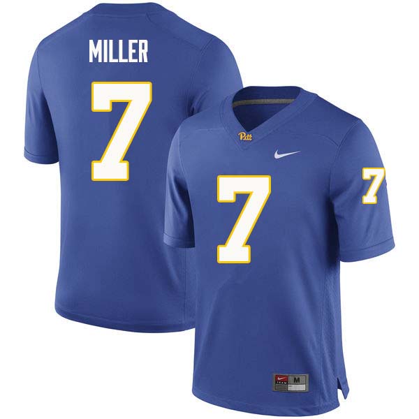 Men #7 Henry Miller Pittsburgh Panthers College Football Jerseys Sale-Royal